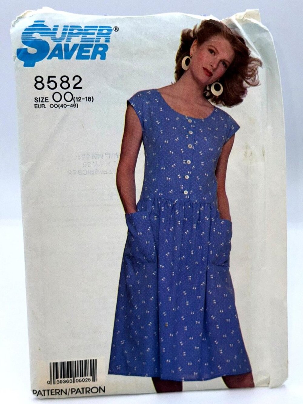Vintage McCall’s Super Saver 8582 Dress Sewing Pattern Size 12–18